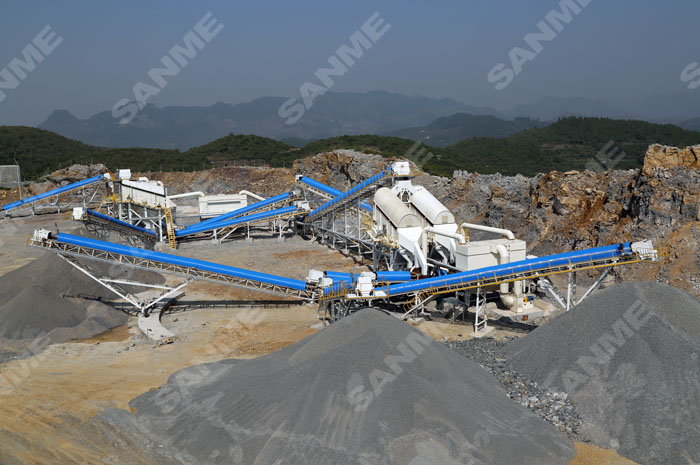 Limestone aggregate production line